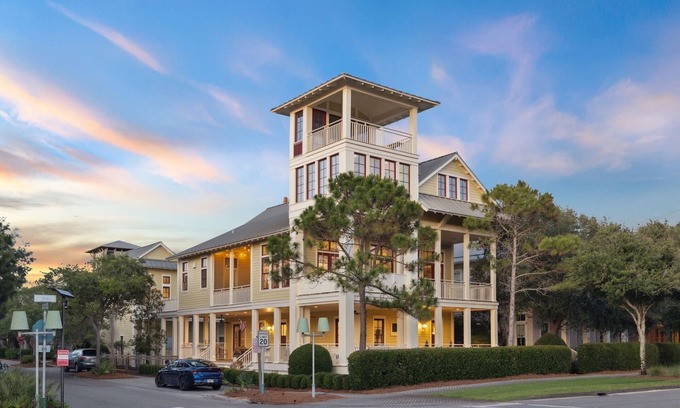 Beach District House | Fall Stays Available! WaterColor Resort Amenities! 7 Adult Bikes! 30A Beaches! Private Pool!