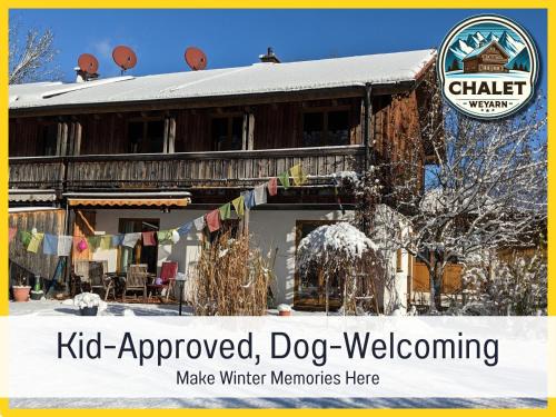 Weyarn Apartment | Familien- & Hundeparadies & Kamin