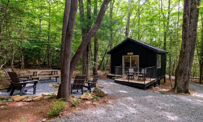 Balsam Grove Cabin | Family Bunk Glamping Cabin - Can't Bear To Leave