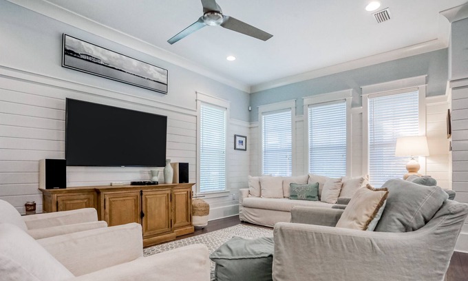 WaterSound West Beach House | Family-friendly home with screened-In lanai, shared pool, and beach access