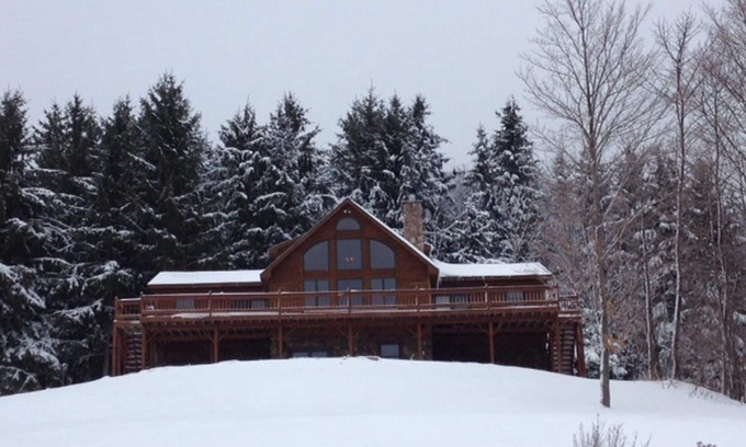 Blodgett Mills House | Family Friendly Log House At Greek Peak Mountain Resort