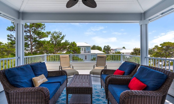 Seacrest Beach House | Family friendly beach home in Seacrest Beach/2 Living Areas/Resort style Lagoon Pool/Sleeps 14/WiFi!