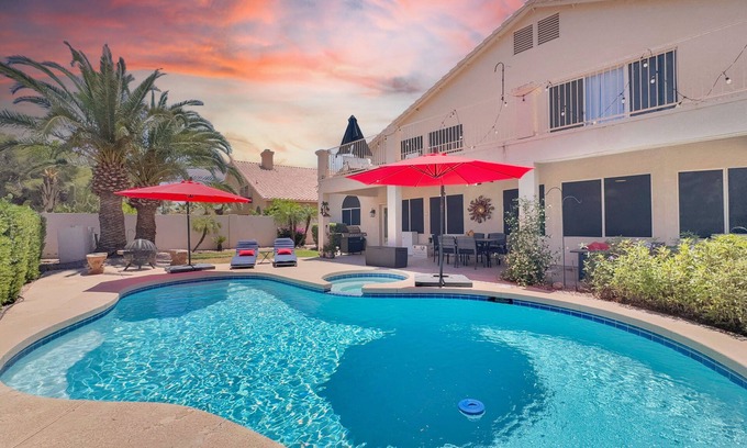 Superstition Springs House | Family Fun! Game Room, Heated Pool/Spa! Golf Views.