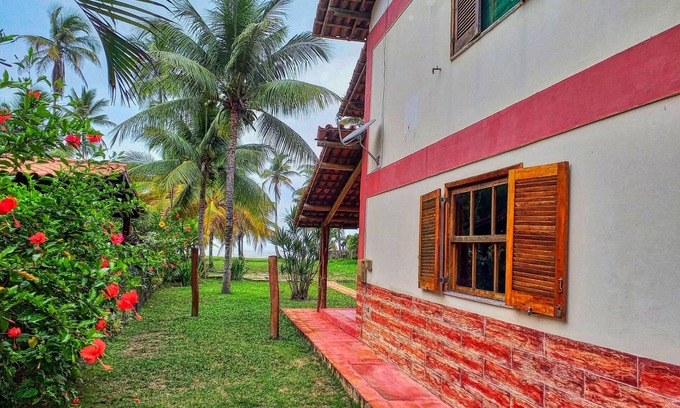 Olivenca House | Family house on the beach 3/4 green area natural pool in the backyard