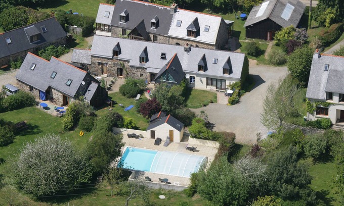 Plestin-les-Greves House | Farmhouse sleeps 14 with pool moments from the sea