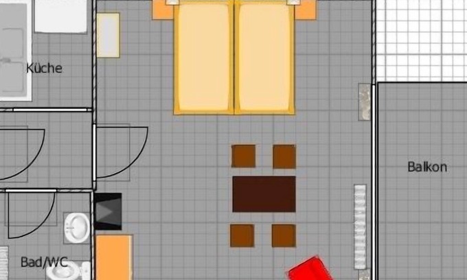 Bad Wildbad Apartment | Ferienwohnung West-Seite mit 50qm, 1 Wohn-/Schlafzimmer, für maximal 2 Personen