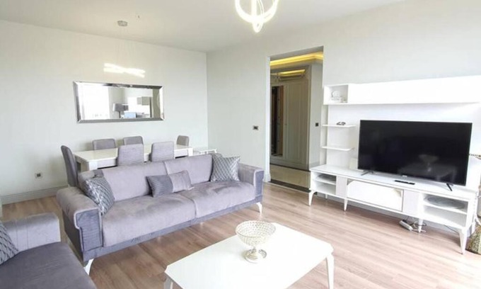Buyukcekmece Apartment | FIRST AVENUE 2 bedrooms, Livingroom with a charming sea view