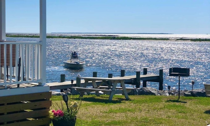 Eastpoint House | (Fishing from dock) Boat Launch, Seafood Market & Bait-tackle shop next door.