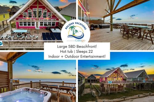 Port Bolivar House | Flamingo - A Large 5BD Beachfront, Hot Tub with Indoor and Outdoor Entertainment