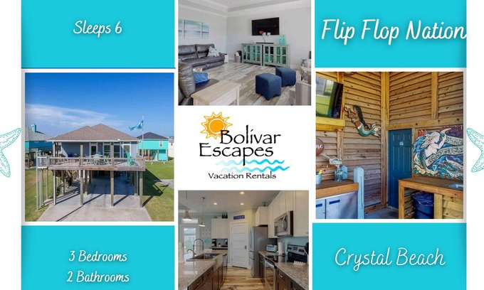 Port Bolivar House | Flip Flop Nation - pet friendly beach side home!