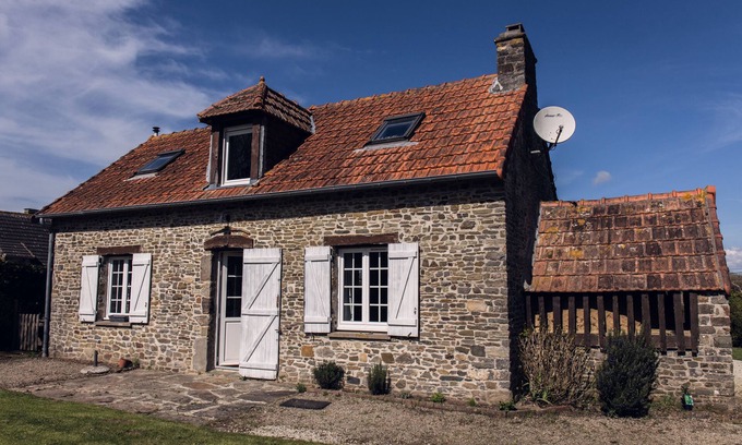 Denneville Cottage | Former bakery restored to a gite, lots of charm, rural location