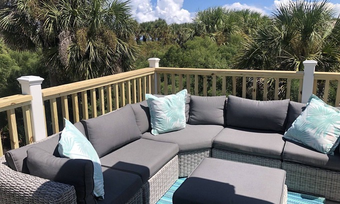 Palm Coast House | Four lots off the Atlantic Ocean & across from Washington Oaks State Park