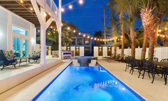 Frangista Beach House | Frangista Breeze with Pool, Beach Chair Setup, and Private Beach