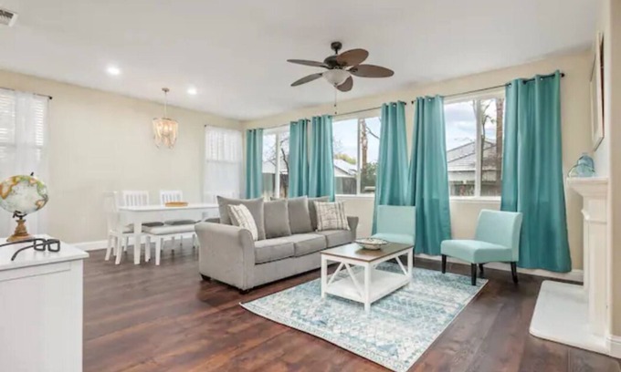 Roosevelt House | Fresno House - BBQ, Fire Pit, 3 Bed, 2 Bath & 2 Car Garage!