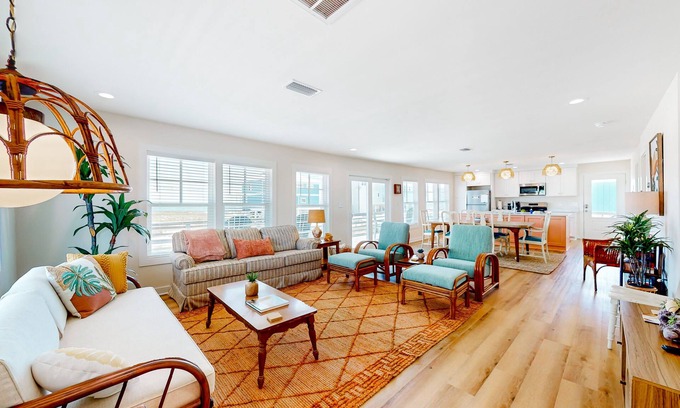Fort Morgan House | Fully renovated, beachfront home with wraparound deck & Gulf views