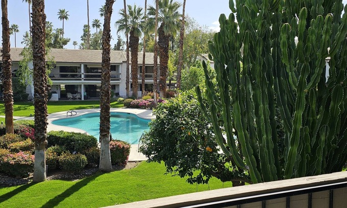 Palm Springs Apartment | Fully Renovated Oasis in Palm Springs with Pool View! Weekly, monthly discount!