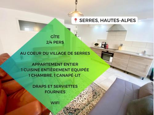 Serres Apartment | Gîte du Claret en plein cœur de Serres Wi-Fi