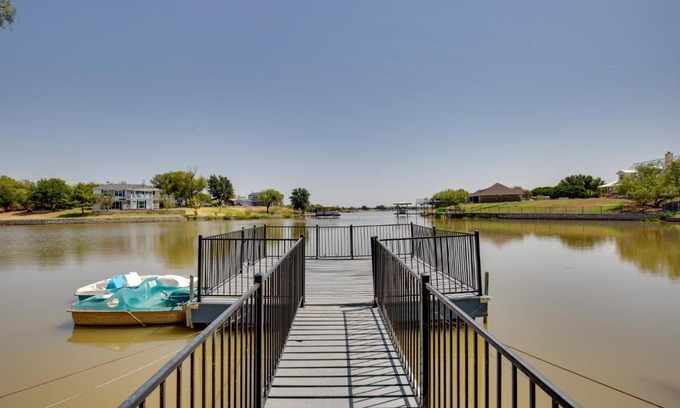 Dennis House | Game Room and Dock Waterfront Granbury Lake Retreat