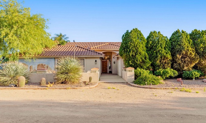 Anthem House | Gated home + casita with pool, spa, patio, outdoor kitchen, & exercise room