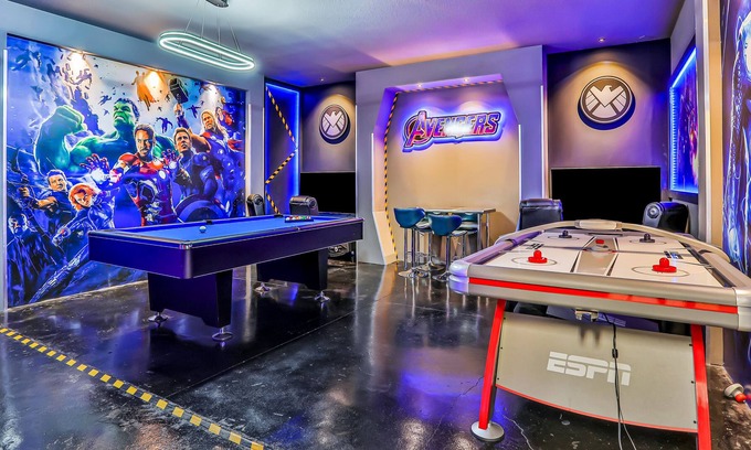 Loughman House | Gated resort home with private pool + on-site pool, arcade, theater, & gym