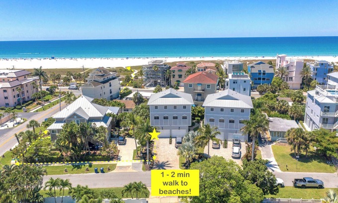 Siesta Key House | Gertrude's Siesta | Ocean-Views, Pool, 1-2 min walk to Beach, Covered Patio, Private Elevator!