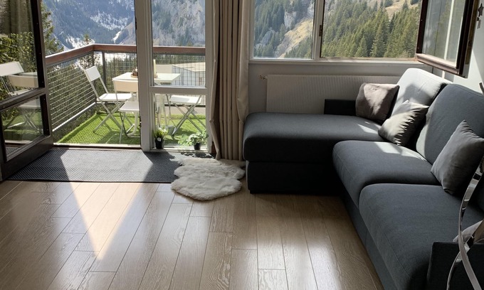 Flaine Apartment | Get a bird's eye view of Mont Blanc! Large studio with mountain view