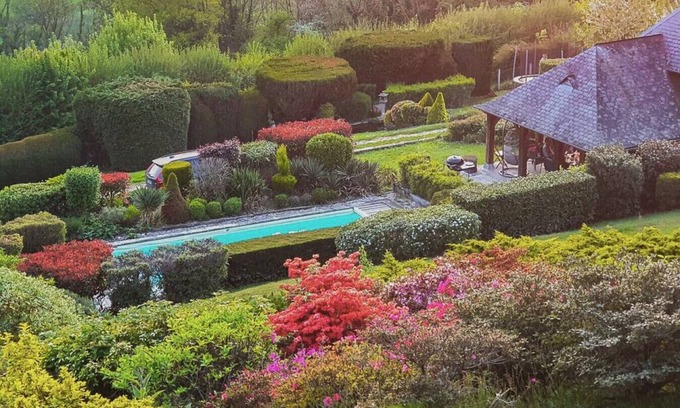 Manneville-la-Raoult House | Gite Fleurs De Mai - Heated swimming pool - Playground - Magnificent view