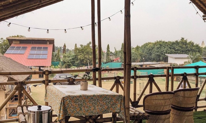 Noida Cottage | Glamping Bell Tent over a Bamboo Machaan