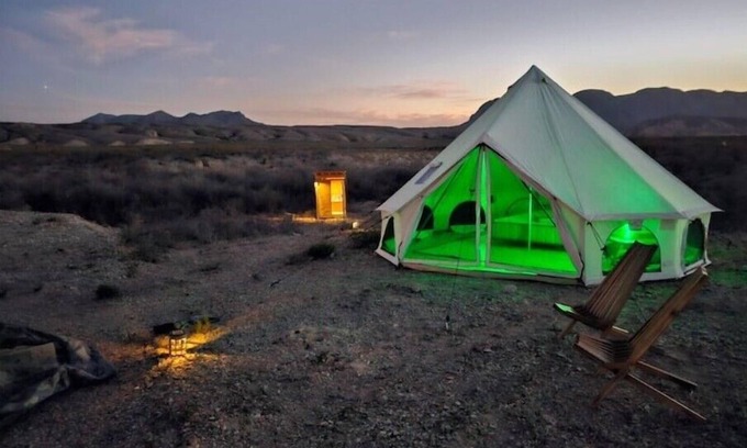 Terlingua House | Glamping Tent w Queen Size Bed & Incredible Views