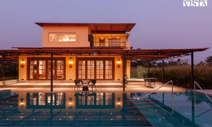 Alibaug Villa | Golden Sunsets by StayVista - Refreshing pool, serene lawn - your tranquil retreat