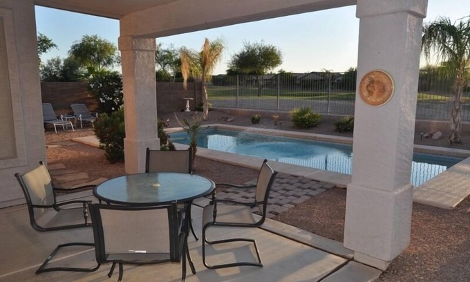 San Tan Valley House | Golf course views with heated pool and golf cart!