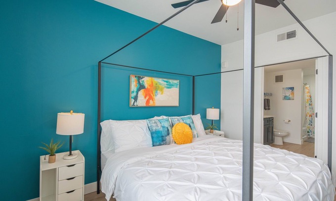Desert View Village Condo | Golfer's Location⟫ Pool w/Views※King Bed⁂Parking
