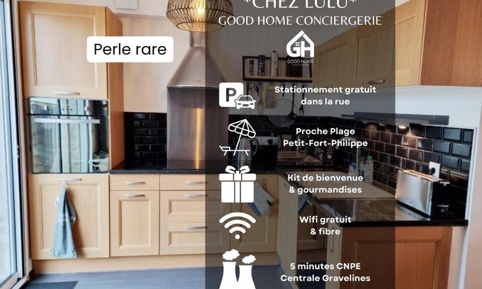 Petit-Fort-Philippe House | GOOD HOME Chez Lulu, plage & centrale