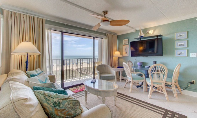Carolina Beach Condo | ☀️Good Tidings 2U: Oceanfront with Direct Beach Access and Pool☀️