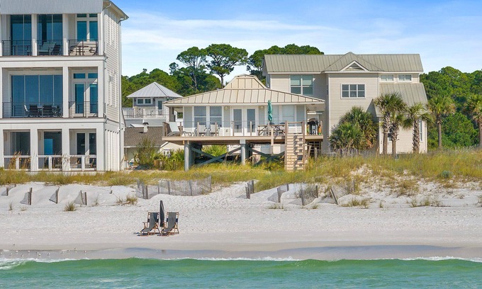 Dune Allen Beach House | Goodnight Dune - Gulf Front, 30A, Newly Renovated, Comp Bikes + Beach Service!