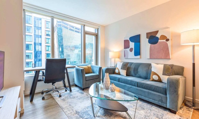Seaport District Apartment | Gorgeous Apt with Pool Views