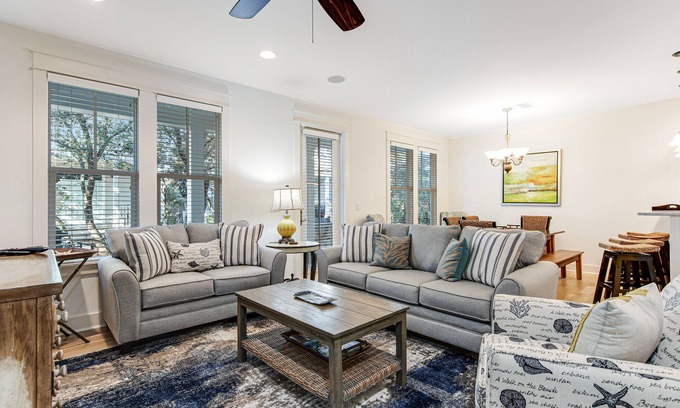 Seacrest Beach House | Gorgeous coastal home w/shared pool - walk to beach, dining & shopping