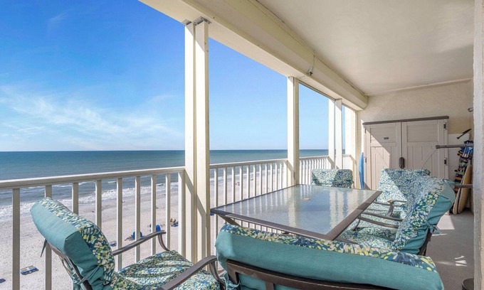 Indian Shores Condo | Gorgeous DIRECT BEACHFRONT Condo 3 bed 2 bath, Recliners, Resort Amenities!