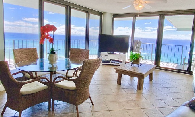 Biltmore Beach Condo | Gorgeous End Unit, Stunning Views, Free high speed WIFI and Beach Chair service