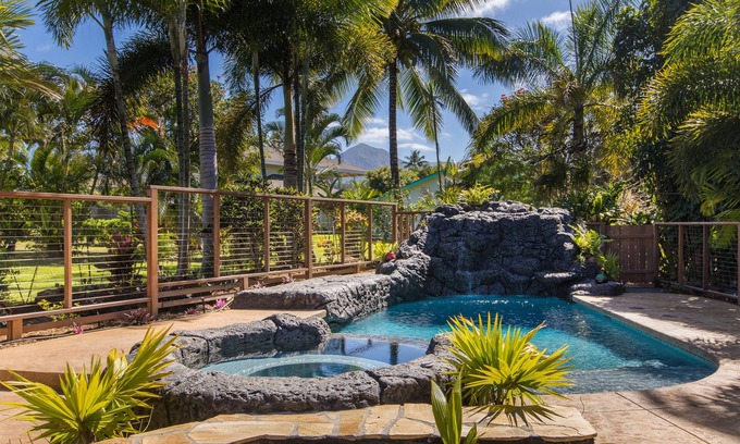 Princeville House | Gorgeous Estate w/AC & Heated Salt Water Pool!