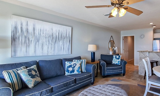 Crystal Beach Condo | Gorgeous ground-floor beachfront condo, shared pool and beach access