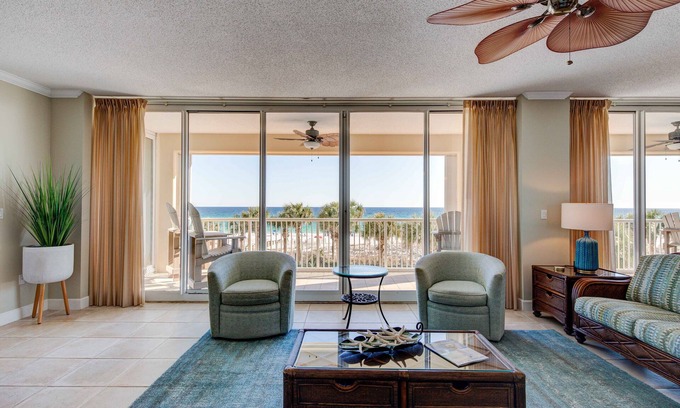 Holiday Isle Condo | GORGEOUS GULF FRONT VIEW, Unit 205, 3rd Floor, Private Beach, FREE Beach Setups