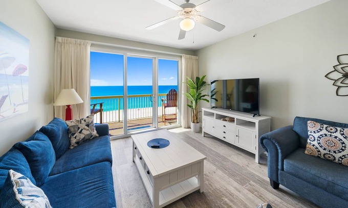 Panama City Beach Condo | Gorgeous Gulf Front 3bd/2ba 5th floor! Beach Chairs/Wifi/Amazing Views