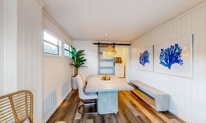 Cocoa Beach House | Gorgeous & modern dog-friendly getaway w/patio, AC, & W/D - steps to the beach