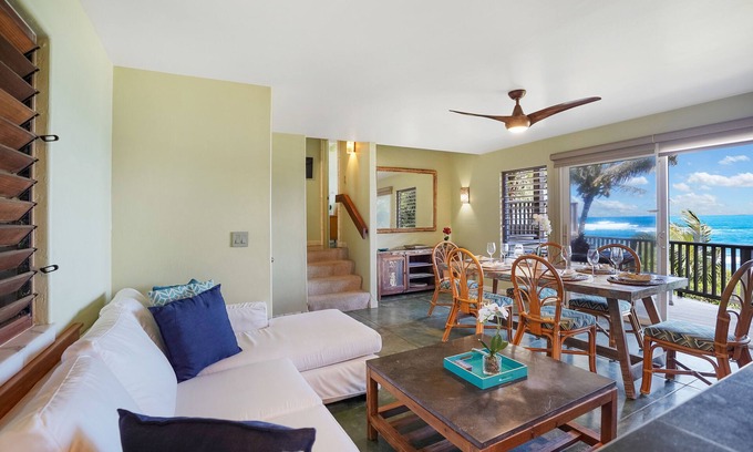 Wainiha House | Gorgeous oceanfront house with free WiFi, stellar ocean views & beach access