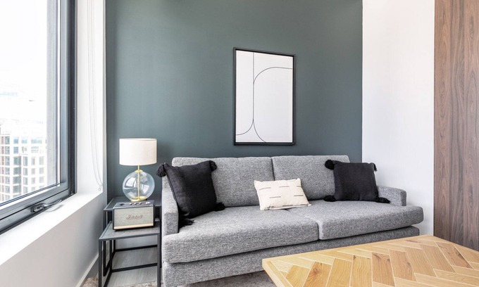 Seaport District Apartment | Gorgeous Seaport 1BR w/Gym, Pool, W/D, Doorman, by Blueground