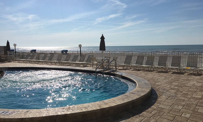 Indian Shores Condo | Gorgeous Sunset Views from Sand Castle 3 Condo. 3/2, heated pool, beachfront
