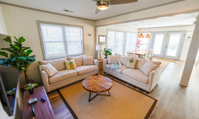 Folly Beach House | Gorgeous Sunsets! Private, Marsh-front Folly Home. 60 second walk to the beach.