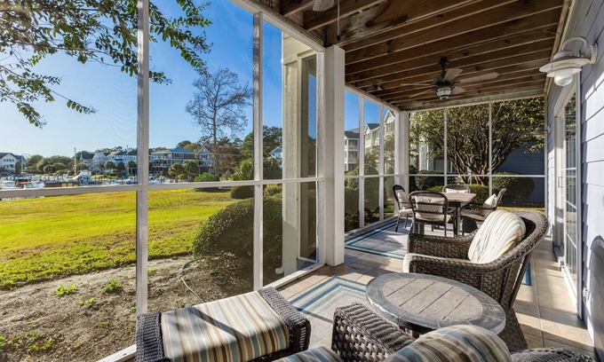St. James Condo | Gorgeous Views of the St James Marina from this 1st Floor Dog Friendly Condo