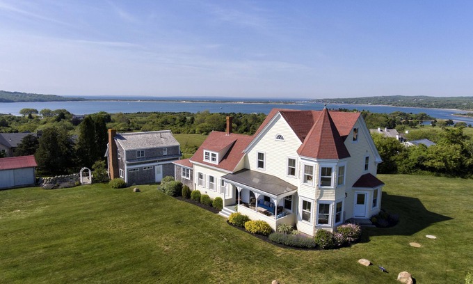 Chilmark House | Gracious Landmark Home ~ Fabulous Water Views ~ 2 Private Beaches